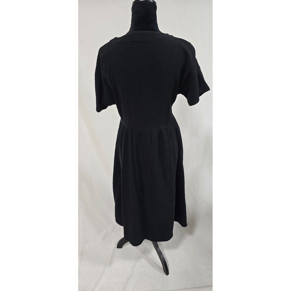Madewell Lightspun women S button front midi dress gauzy, pockets, lagenlook - Picture 7 of 8